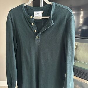 Goodfellow & Co Dark Green Henley Shirt